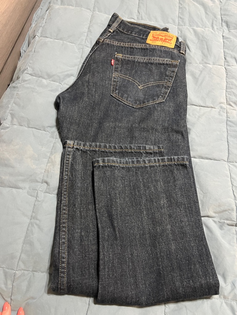 Levi's 559 Men's Black Wash Straight Jeans 33 x 30